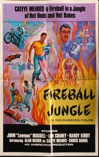 4e506 FIREBALL JUNGLE pressbook '69 hot rods and hot babes, Ralph L. Brown artwork!