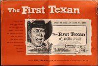 4e507 FIRST TEXAN pressbook '56 great close up image of cowboy Joel McCrea, plus sexy Felicia Farr!