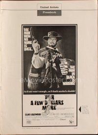 4e389 FOR A FEW DOLLARS MORE pressbook '67 Sergio Leone, different images of Clint Eastwood