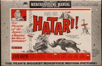 4e394 HATARI pressbook '62 John Wayne, Elsa Martinelli, Hardy Kruger, Howard Hawks, Africa!