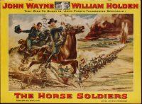 4e397 HORSE SOLDIERS pressbook '59 art of U.S. Cavalrymen John Wayne & William Holden, John Ford
