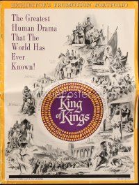 4e549 KING OF KINGS pressbook '61 Nicholas Ray Biblical epic, Jeffrey Hunter as Jesus!