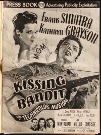 4e550 KISSING BANDIT pressbook '48 art of Frank Sinatra playing guitar & romancing Kathryn Grayson!