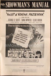 4e557 LIST OF ADRIAN MESSENGER pressbook '63 John Huston directs five heavily disguised great stars!