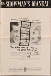 4e560 LOVER COME BACK pressbook '62 Rock Hudson, Doris Day, Tony Randall, Edie Adams!