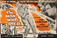 4e563 MAN WHO DIED TWICE pressbook '58 a murderous reign of terror by killers & vice kings!