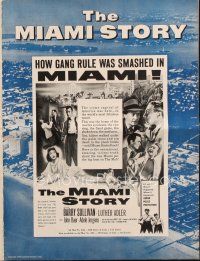 4e571 MIAMI STORY pressbook '54 Barry Sullivan puts the Big Heat on the mob in Florida!
