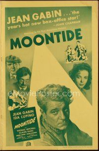 4e416 MOONTIDE pressbook '42 great art of Ida Lupino & Jean Gabin, Fritz Lang directs!