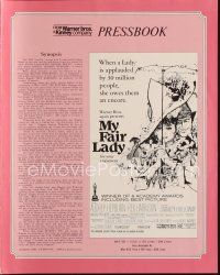 4e576 MY FAIR LADY pressbook R71 classic art of Audrey Hepburn & Rex Harrison by Bob Peak!