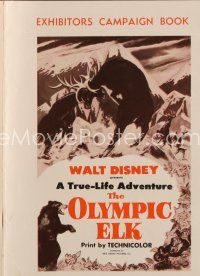 4e583 OLYMPIC ELK pressbook '52 Walt Disney True Life Adventure nature documentary!