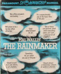 4e423 RAINMAKER pressbook '56 Burt Lancaster & Katharine Hepburn classic!