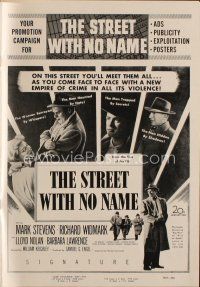 4e435 STREET WITH NO NAME pressbook '48 Richard Widmark, Mark Stevens, film noir!