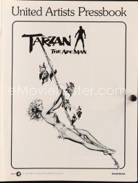 4e639 TARZAN THE APE MAN pressbook '81 directed by John Derek, artwork of sexy Bo Derek!