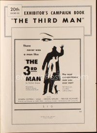 4e439 THIRD MAN pressbook R56 Orson Welles, plus Cotten & Valli, Carol Reed classic film noir!