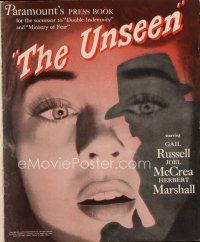 4e441 UNSEEN pressbook '44 Joel McCrea, Gail Russell, menace more deadly than The Uninvited!