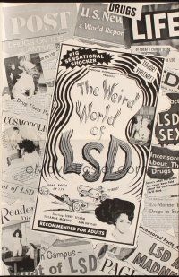 4e659 WEIRD WORLD OF LSD pressbook '67 Robert Ground, big sensational shocker, drugs!