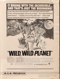 4e662 WILD, WILD, WILD PLANET pressbook '65 I Criminali Della Galassia, cool Italian sci-fi!