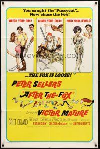 4c020 AFTER THE FOX 1sh '66 De Sica's Caccia alla Volpe, Peter Sellers, Frank Frazetta art!