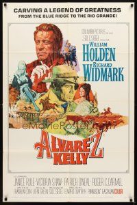 4c033 ALVAREZ KELLY 1sh '66 renegade adventurer William Holden & reckless Colonel Richard Widmark