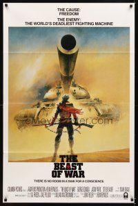 4c075 BEAST int'l 1sh '88 Jason Patric, cool artwork of lone solider standing up to tank!
