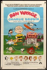 4c111 BON VOYAGE CHARLIE BROWN 1sh '80 Peanuts, Charles M. Schulz art, Snoopy!