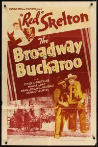 4c123 BROADWAY BUCKAROO 1sh '39 cowboy Red Skelton in western musical!
