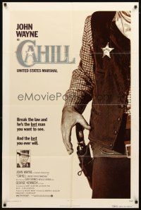 4c134 CAHILL 1sh '73 George Kennedy, classic United States Marshall big John Wayne!