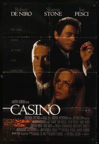 4c146 CASINO int'l DS 1sh '95 Martin Scorsese, Robert De Niro & Sharon Stone, Joe Pesci!
