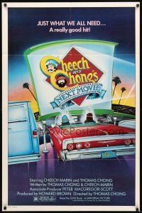 4c156 CHEECH & CHONG'S NEXT MOVIE 1sh '80 Tommy Chong, Cheech Marin, cool drive-in drug art!