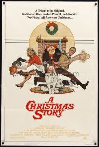 4c161 CHRISTMAS STORY 1sh '83 best classic Christmas movie, great art by Robert Tanenbaum!