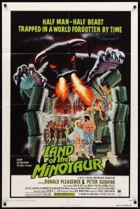 4c245 DEVIL'S MEN 1sh '77 Land of the Minotaur, Robert Tanenbaum fantasy monster art!