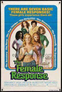 4c299 FEMALE RESPONSE 1sh '72 sexy Jennifer Welles, there are seven basic female responses!