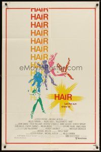 4c399 HAIR 1sh '79 Milos Forman, Treat Williams, musical, let the sun shine in!