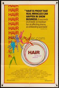 4c400 HAIR review style B3 1sh '79 Forman, Treat Williams, musical, let the sun shine in!