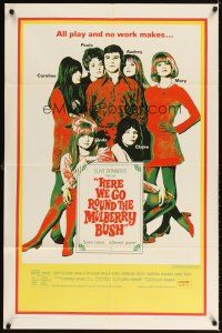 4c425 HERE WE GO ROUND THE MULBERRY BUSH 1sh '68 Judy Geeson, Barry Evans, Angela Scoular!