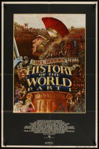 4c429 HISTORY OF THE WORLD PART I 1sh '81 artwork of Roman soldier Mel Brooks by John Alvin!