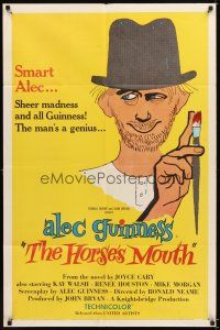 4c442 HORSE'S MOUTH 1sh '59 great artwork of Alec Guinness, the man's a genius!