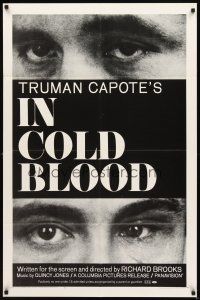 4c470 IN COLD BLOOD 1sh '67 Richard Brooks directed, Robert Blake, from Truman Capote novel!