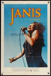 4c493 JANIS 1sh '75 great image of Joplin singing into microphone by Jim Marshall, rock & roll!