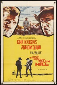 4c533 LAST TRAIN FROM GUN HILL 1sh '59 Kirk Douglas, Anthony Quinn, directed by John Sturges!