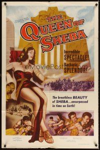 4c724 QUEEN OF SHEBA 1sh '53 the breathless beauty of Sheba unsurpassed in time on Earth!