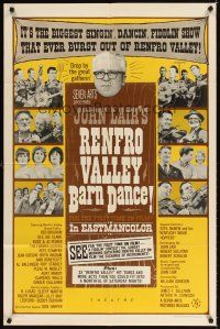 4c740 RENFRO VALLEY BARN DANCE 1sh '66 great images of country music performers!