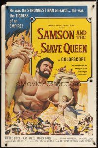 4c767 SAMSON & THE SLAVE QUEEN 1sh '64 Umberto Lenzi's Zorro contro Maciste, great art of Samson!