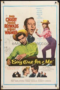4c774 SAY ONE FOR ME 1sh '59 Bing Crosby, sexy Debbie Reynolds, Robert Wagner!