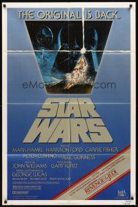 4c837 STAR WARS 1sh R82 George Lucas classic sci-fi epic, great art by Tom Jung!