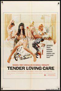 4c886 TENDER LOVING CARE 1sh '74 Roger Corman, nurses who specialize in sexual therapy!