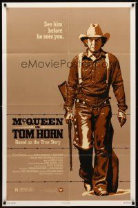 4c921 TOM HORN 1sh '80 they couldn't bring enough men to bring Steve McQueen down!