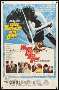 4c971 WHERE LOVE HAS GONE 1sh '64 Susan Hayward, Bette Davis, trashy Harold Robbins!