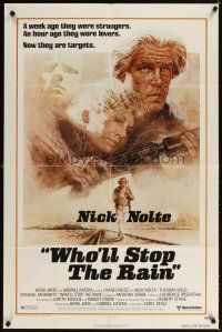 4c973 WHO'LL STOP THE RAIN 1sh '78 artwork of Nick Nolte & Tuesday Weld by Tom Jung!