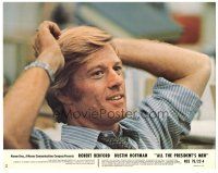 4d222 ALL THE PRESIDENT'S MEN color 11x14 still #2 '76 close up of Robert Redford as Bob Woodward!